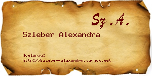 Szieber Alexandra névjegykártya